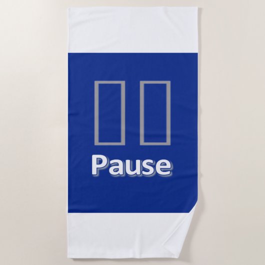 Strandtuch Blau Pause (Vorderseite)