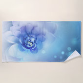 Strandtuch - Blaue Blume (Vorderseite)