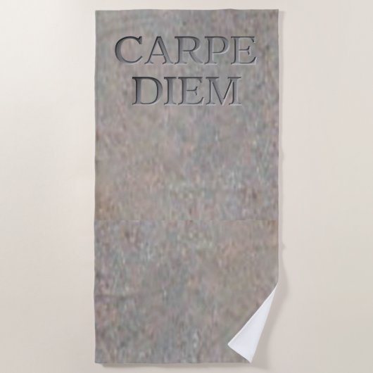Strandtuch Carpe Diem Stone (Vorderseite)