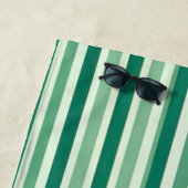 Strandtuch Federgrün & Weiß gestreift (Beispiel)