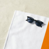 Strandtuch Federorange & Weiß gestreift (Beispiel)