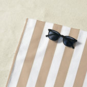 Strandtuch Frühling Beige & Weiß gestreift (Beispiel)
