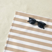 Strandtuch Frühling Beige & Weiß gestreift (Beispiel)