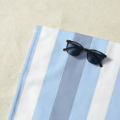 Strandtuch Frühling Blau-Weiß-Gestreift (Beispiel)