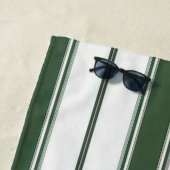 Strandtuch Frühling Jägergrün & Weiß gestreift (Beispiel)