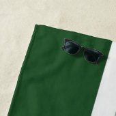 Strandtuch Frühling Jägergrün & Weiß gestreift (Beispiel)