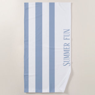 Strandtuch Frühlingspastell Blau-weiß gestreift