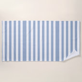 Strandtuch Frühlingspastell Blau & Weiß gestreift (Vorderseite)