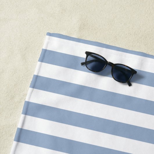 Strandtuch Frühlingspastell Blau & Weiß gestreift (Beispiel)