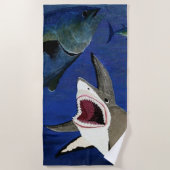 Strandtuch für Haiangriffe (Vorderseite)