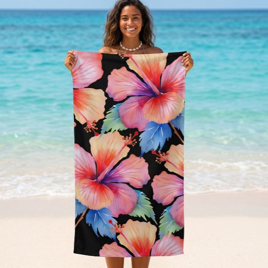 Strandtuch für tropischen Hibiskus