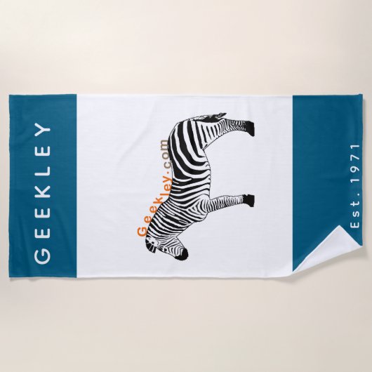 Strandtuch GEEKLEY marine (Vorderseite)