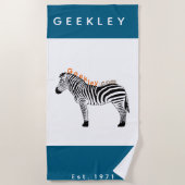 Strandtuch GEEKLEY marine (Vorderseite)