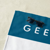 Strandtuch GEEKLEY marine Logo (Beispiel)