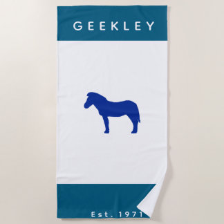Strandtuch GEEKLEY marine Logo