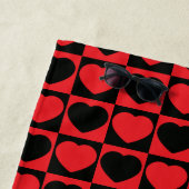 Strandtuch in schwarz und rot (Beispiel)