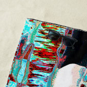 Strandtuch – Kollaps-Reflexion abstraktes Design (Beispiel)