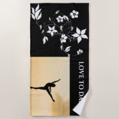 Strandtuch "LIEBE TO TANCE". (Vorderseite)