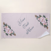 Strandtuch Magnolia Rosa Blume (Vorderseite)