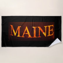 Strandtuch Maine on Fire