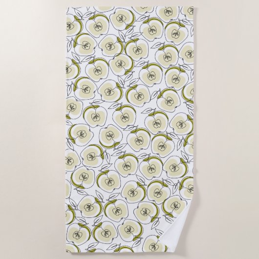 Strandtuch mit Apfel. (Vorderseite)