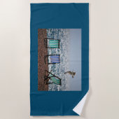 Strandtuch mit entspannender Szene des Ozeans. (Vorderseite)