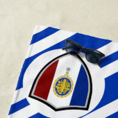 Strandtuch mit französischer Flagge (Beispiel)