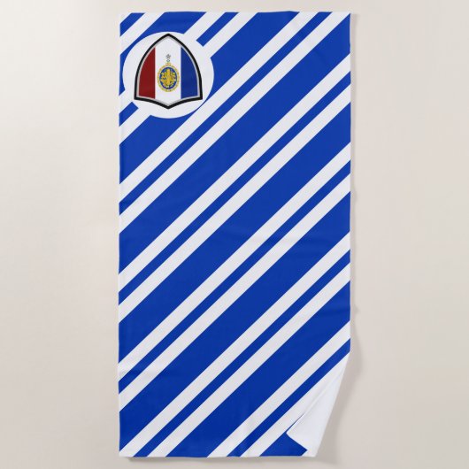 Strandtuch mit französischer Flagge (Vorderseite)