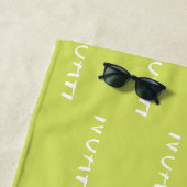 Strandtuch mit Namen (Beispiel)