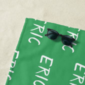 Strandtuch mit Namen (Beispiel)