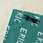 Strandtuch mit Namen (Beispiel)