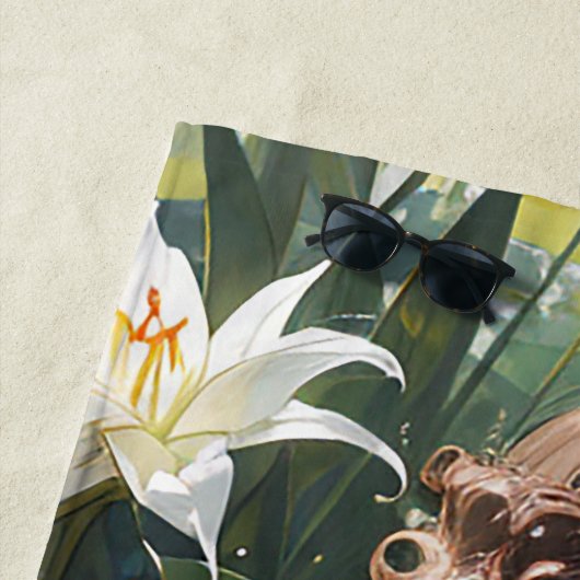 Strandtuch mit niedlicher Anime (Beispiel)