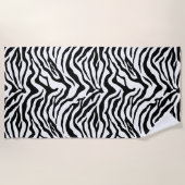Strandtuch mit schwarz-weißem Zebrastreifen (Vorderseite)