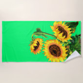 Strandtuch mit Sonnenblumen (Vorderseite)