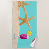 Strandtuch mit tropischem Getränk (Vorderseite)