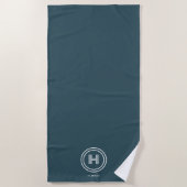 Strandtuch | Modernes einfaches Monogramm (Vorderseite)