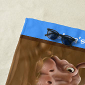 Strandtuch Muddy Hippos. Blaue Kante (Beispiel)