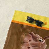 Strandtuch Muddy Hippos. Gelbe Kante (Beispiel)