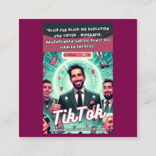 Strandtuch Quadratische Visitenkarte (Rückseite)