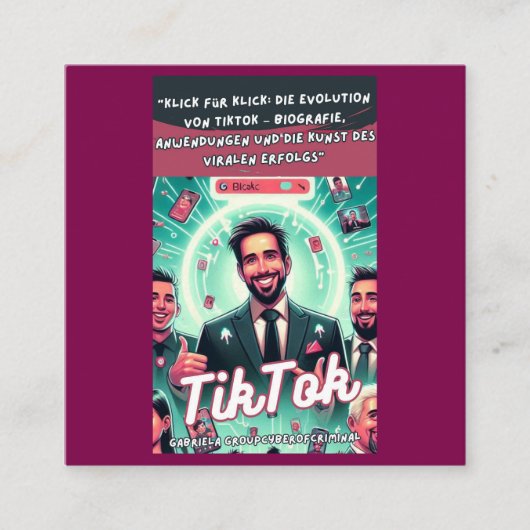 Strandtuch Quadratische Visitenkarte (Vorderseite)