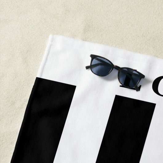Strandtuch - Schwarz/Weiß (Beispiel)