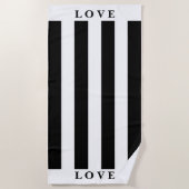 Strandtuch - Schwarz/Weiß (Vorderseite)