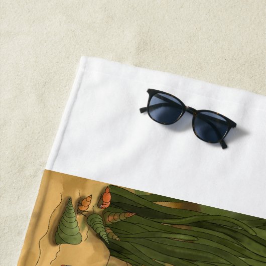 Strandtuch Seepferdchen personalisierbar  (Beispiel)