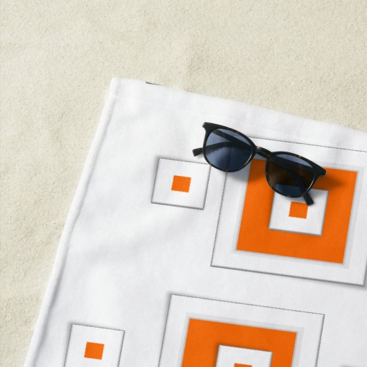 Strandtuch Spring Orange & Weiß Quadratisch (Beispiel)