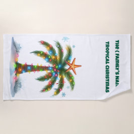 Strandtuch - Tropisches Weihnachts-Strandtuch