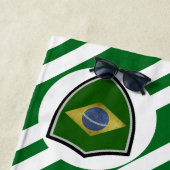 Strandtuch unter brasilianischer Flagge (Beispiel)