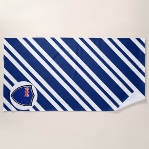Strandtuch unter der Flagge von Neuseeland