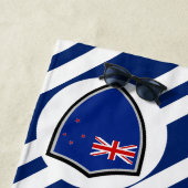 Strandtuch unter der Flagge von Neuseeland (Beispiel)