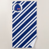 Strandtuch unter der Flagge von Neuseeland (Vorderseite)