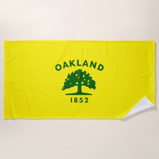 Strandtuch unter der Flagge von Oakland (Vorderseite)
